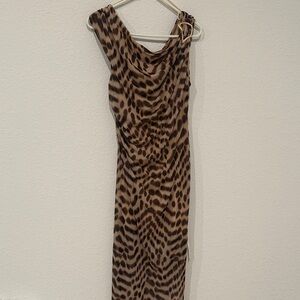 New Look One Shoulder Animal Print Dress